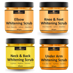 Park Daniel Elbow, Knee Feet, Neck Back and Underarms Whitening Scrub | Body & Facial Cleaning Scrub Skin Polishing Combo Pack of 4 100 gms(400 gms)