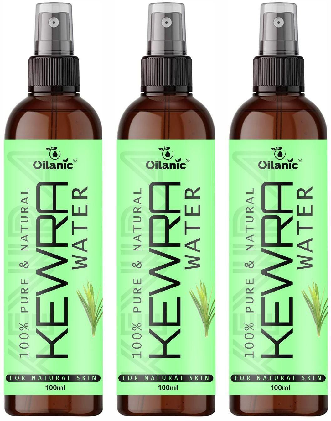 Oilanic Premium Kewra Water For Men & Women Combo Pack of 3 Bottles of 100 ml (300 ml)