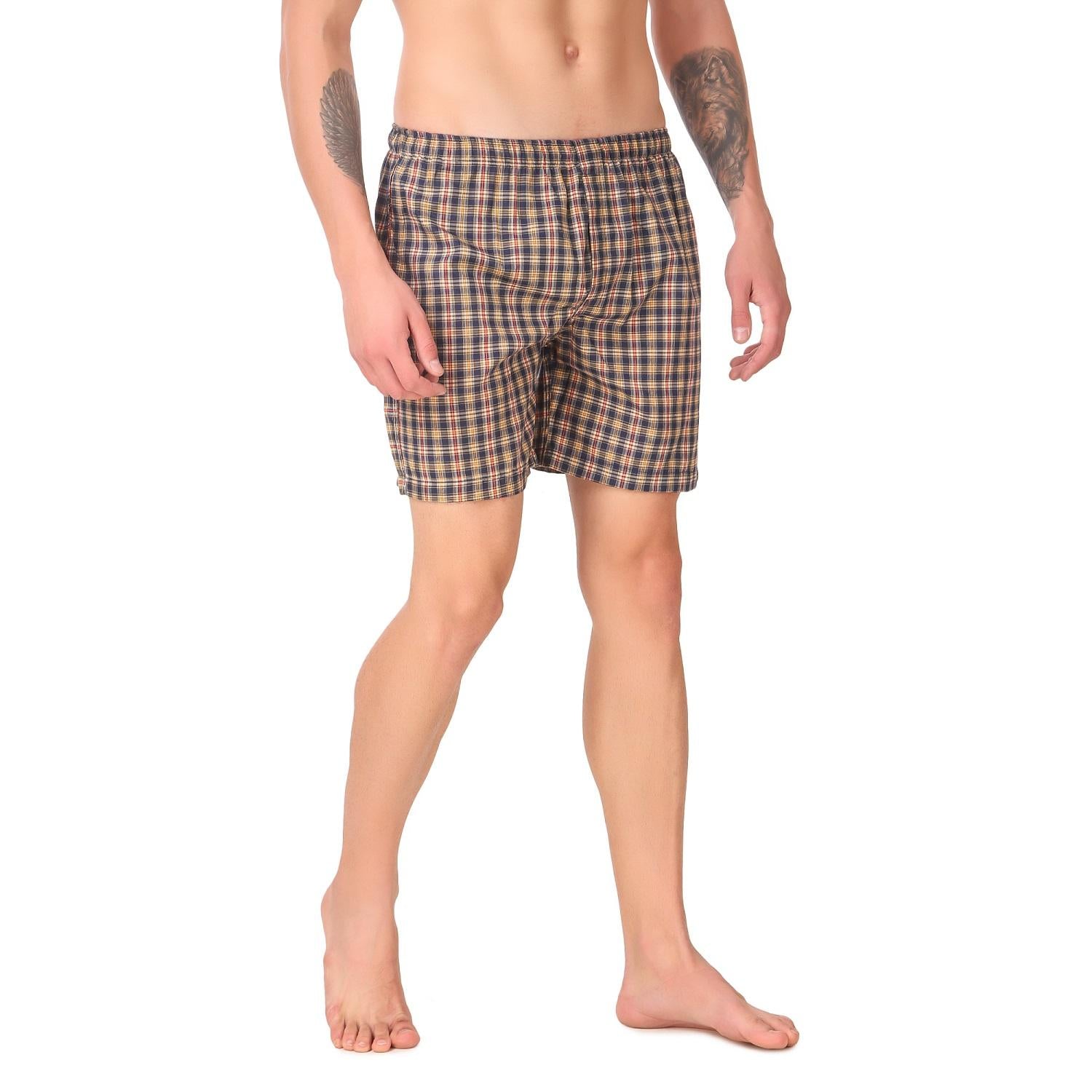 Fidato Men's Checkered Boxer Pack Of 2