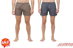 Fidato Men's Checkered Boxer Pack Of 2